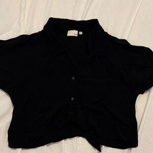 Wilfred Black Button-Up Blouse